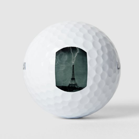 Bliksem met Eiffeltoren Golfballen (Voorkant)