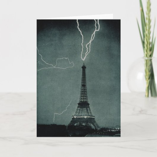 Bliksem met Eiffeltoren Kaart (Voorkant)