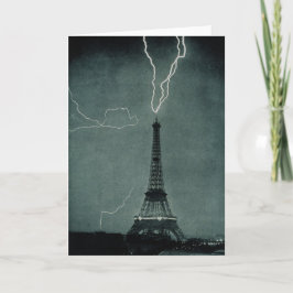 Bliksem met Eiffeltoren Kaart