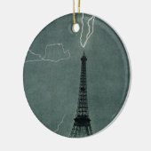 Bliksem met Eiffeltoren Keramisch Ornament (Links)