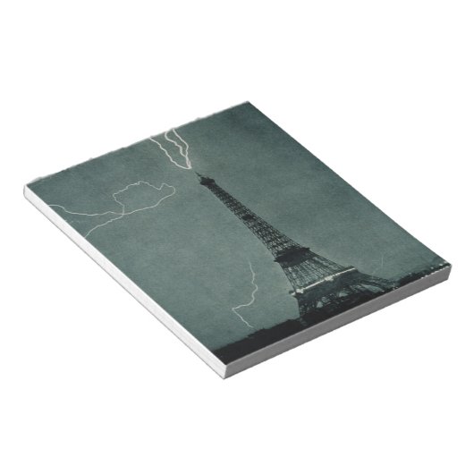 Bliksem met Eiffeltoren Notitieblok (Schuin)