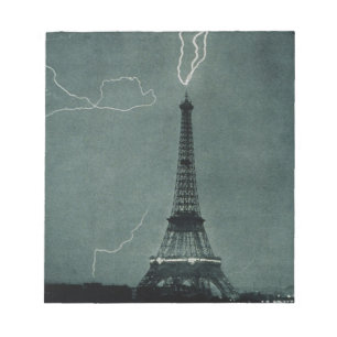 Bliksem met Eiffeltoren Notitieblok