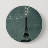 Bliksem met Eiffeltoren Ronde Button 7,6 Cm (Voorkant)