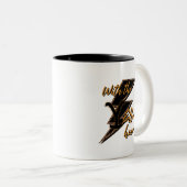 Bliksem met gele haar tweekleurige koffiemok (Voorkant rechts)