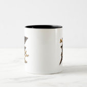 Bliksem met gele haar tweekleurige koffiemok (Center)