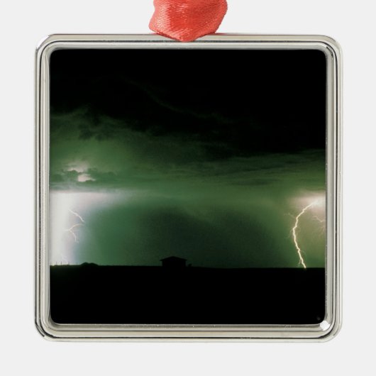 Bliksem. Metalen Ornament (Voorkant)