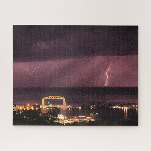 Bliksem op Lake Superior Legpuzzel (Horizontaal)
