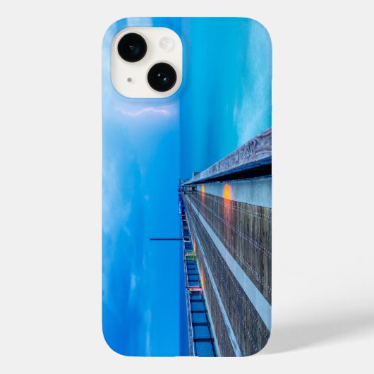 bliksem op Navarra Beach pier Case-Mate iPhone Case (Achterkant)