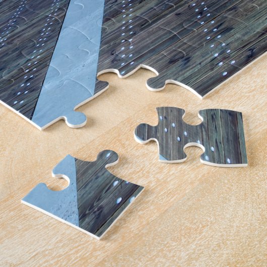 bliksem op Navarra Beach pier Legpuzzel (Zijkant)