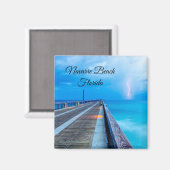 bliksem op Navarra Beach pier Magnet (Voorkant / Achterkant)