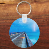 bliksem op Navarra Beach pier Sleutelhanger (Voorkant)
