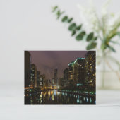 Bliksem over Chicago Briefkaart (Staand voorkant)