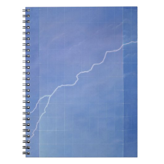 bliksem over het glasgebouw notitieboek (Voorkant)