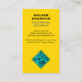 (Bliksem QR-code) Elektrotechniek Elektromonteur Visitekaartje (Achterkant)