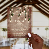 bliksem Rustic Brick Wedding Details En Informatiekaartje