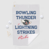 Bliksem slaat aangepaste unisex bowling handdoek (Insitu)