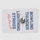 Bliksem slaat aangepaste unisex bowling handdoek (Horizontaal)