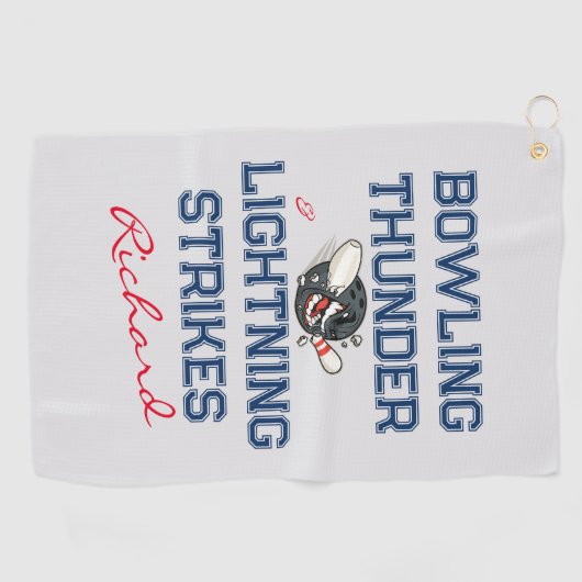 Bliksem slaat aangepaste unisex bowling handdoek (Horizontaal)