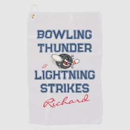 Bliksem slaat aangepaste unisex bowling handdoek