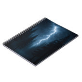 Bliksem slaat 's nachts door bos notitieboek (Linkerzijde)