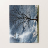 Bliksem Storm - Aangepast marineblauw Legpuzzel (Verticaal)