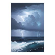 Bliksem Storm en oceaan