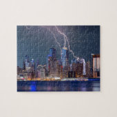 Bliksem storm over New York Legpuzzel (Horizontaal)