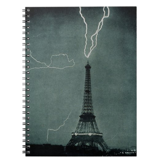 Bliksem treft de Eiffeltoren Notitieboek (Voorkant)