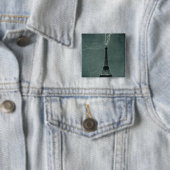 Bliksem treft de Eiffeltoren Vierkante Button 5,1 Cm (In situ)