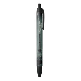 Bliksem treft de Eiffeltoren Zwarte Inkt Pen