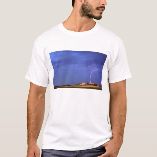 Bliksem treft heuvels bij Scottsbluff T-shirt (Voorkant)
