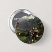 Bliksem van Benjamin Franklin met vliegerexperimen Ronde Button 5,7 Cm (Voorkant /achterkant)