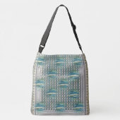 Bliksem Zee Blauwgroen blauw Crossbody Tas (Achterkant)