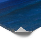 Bliksem Zee Storm - Pastel Schilderstijl Kunst Poster (Hoek)