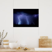 Bliksemaantekening 3 poster (Keuken)