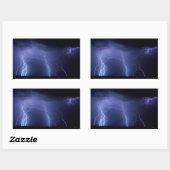 Bliksemaantekening 3 rechthoekige sticker (Vel)