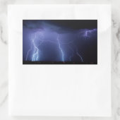 Bliksemaantekening 3 rechthoekige sticker (Tas)