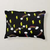 Bliksemafdekking en regenboogafdruk Accessoire Pil Accent Kussen (Achterkant)