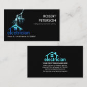 Bliksemafrakende elektrische daktop visitekaartje (Voorkant / Achterkant)