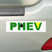 bliksemafvoerolie van PHEV en stekker Bumpersticker (Op auto)