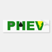 bliksemafvoerolie van PHEV en stekker Bumpersticker (Voorkant)