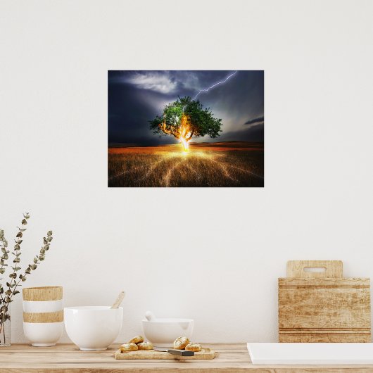 Bliksemboomkunst Poster (Keuken)