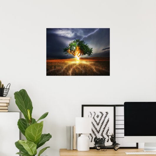 Bliksemboomkunst Poster (Thuiskantoor)