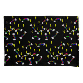 Bliksembout en regenboogdruk kussensloop