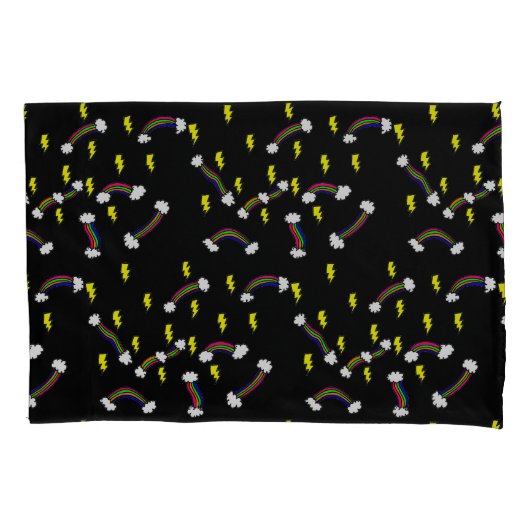 Bliksembout en regenboogdruk kussensloop (Voorkant)