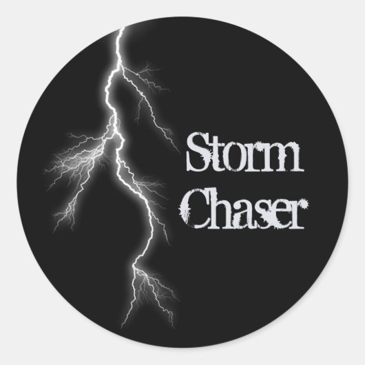Bliksembout, Storm-laser Ronde Sticker (Voorkant)