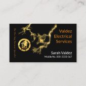 Bliksembouten die het bedradingscircuit van het hu visitekaartje (Voorkant)