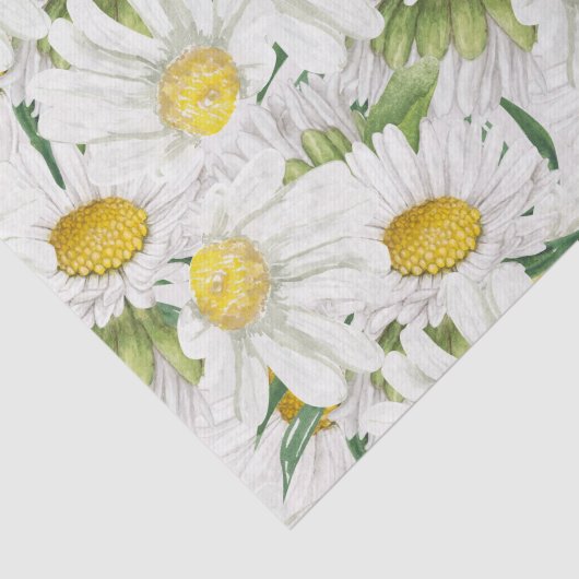 Bliksemflens van Daisies Floral Tissuepapier (Detail)