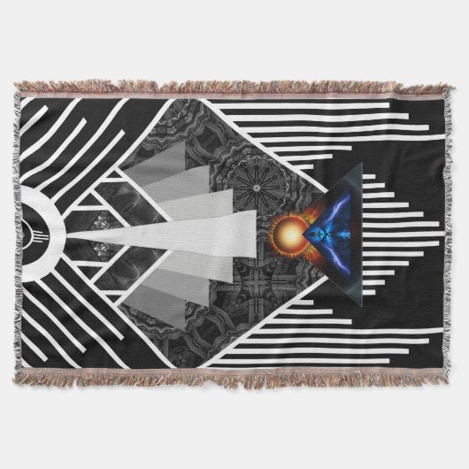 bliksemflens van de deco Mech Flare Throw Blanket Deken (Voorkant)