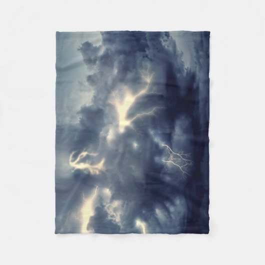 Bliksemflitsen tijdens storm fleece deken (Voorkant)
